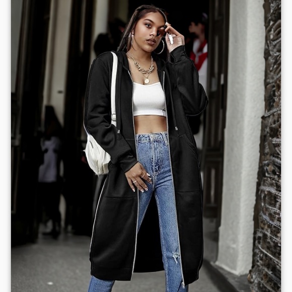 Fashion Nov Long Hooded Sweater - Picture 3 of 6